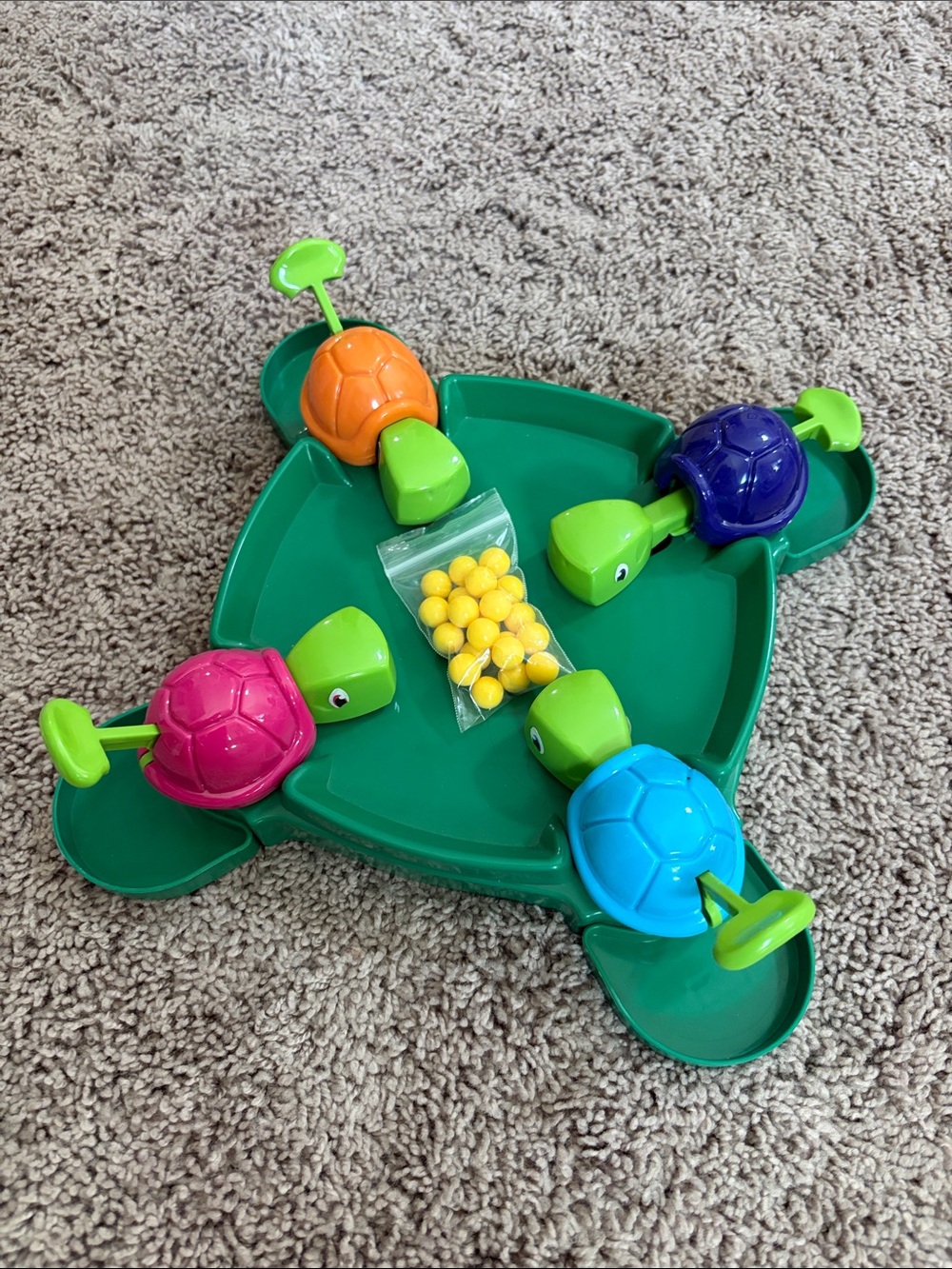 Colorful Turtle Pop-and-Catch Kids Game - Multicolor